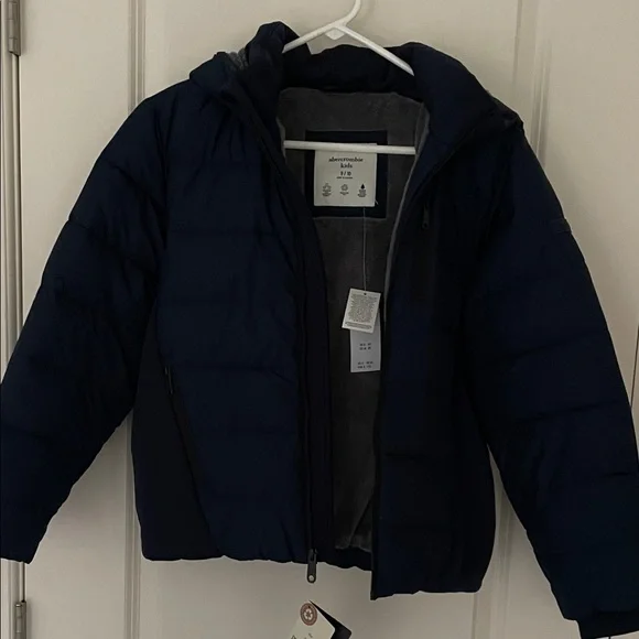 a&f performance puffer Navy jacket kids - Picture 2 of 5